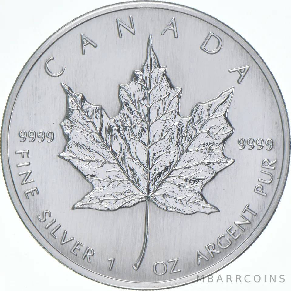 2004 Canada 5 Dollars Silver Maple Leaf 1 Oz Silver BU