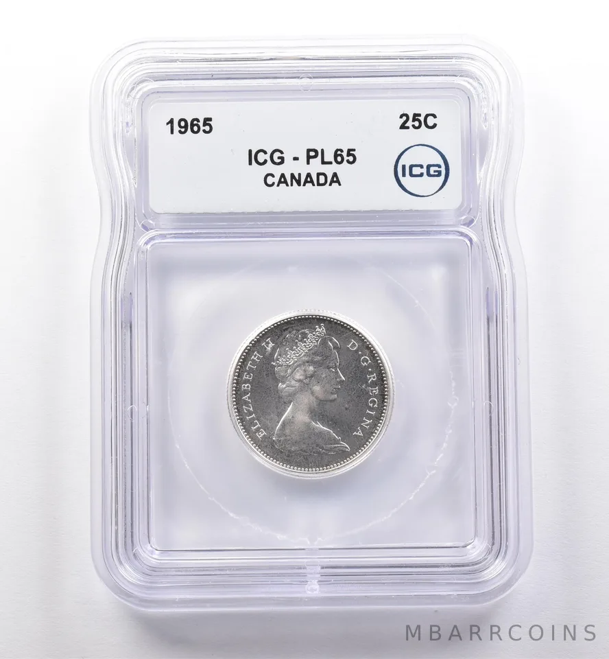 1965 Canada 25 Cents PL65 ICG *0238