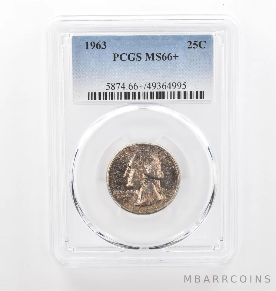 1963 Washington Quarter MS66+ PCGS Beautiful Tone *2231