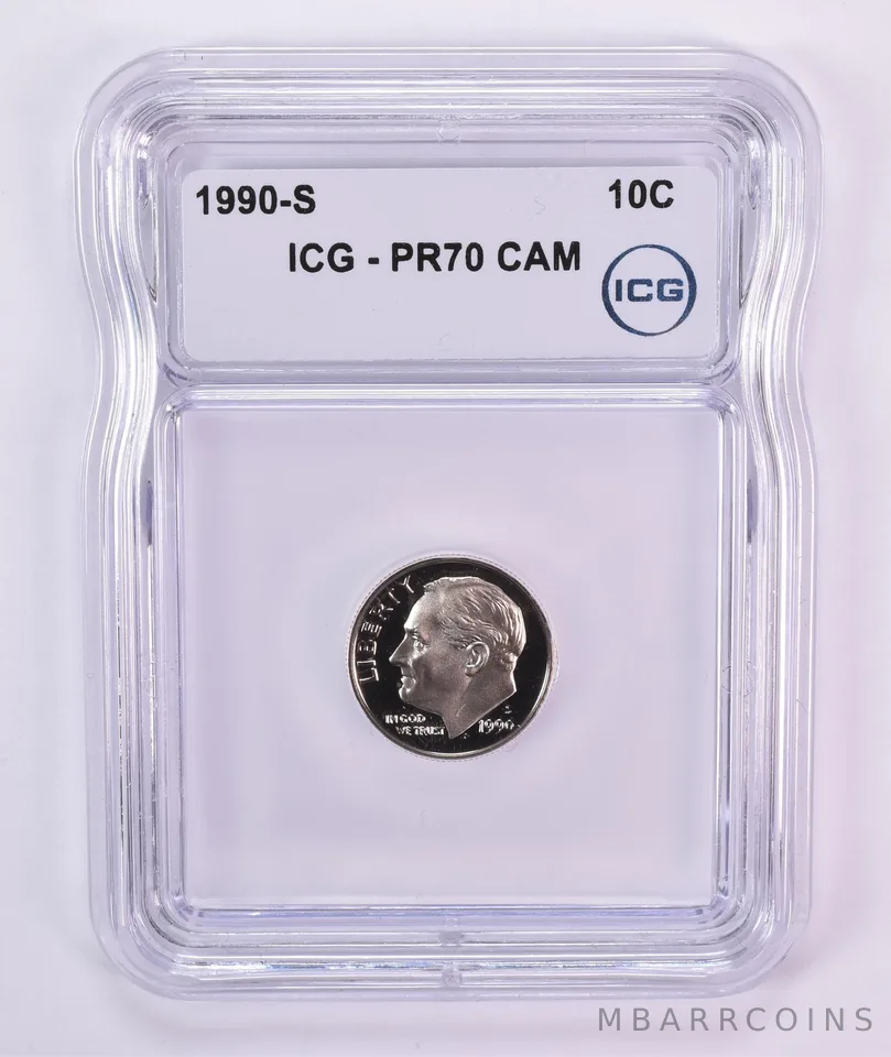 1990-S Roosevelt Dime PR70 CAM ICG