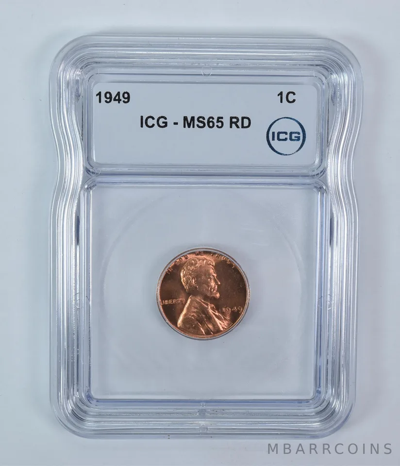 1949 Lincoln Wheat Cent MS65 RD ICG