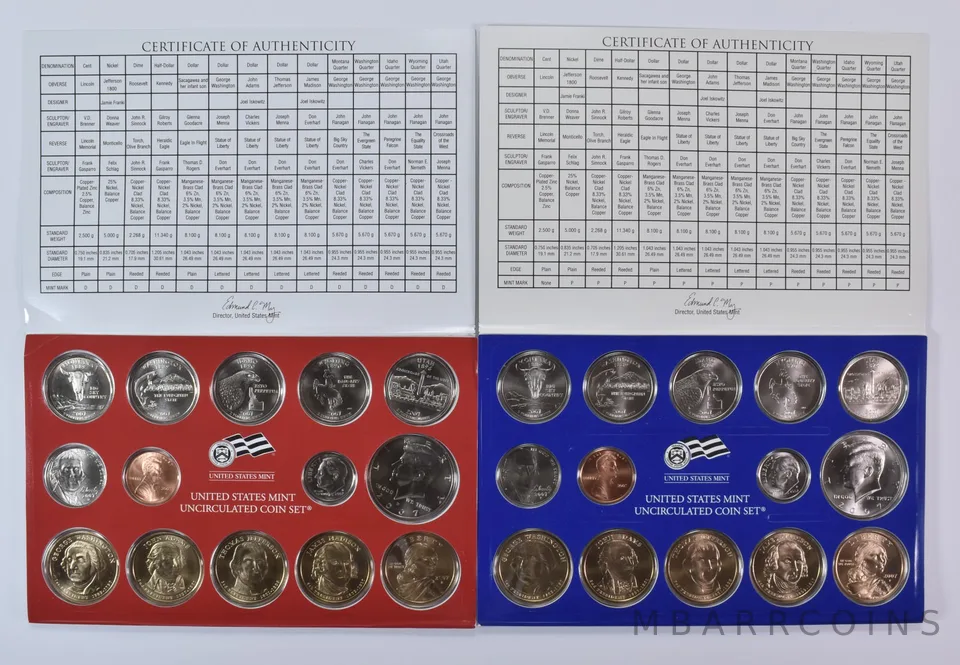 2007 Mint Set with Unc Coins in Original Packaging (28 coins)