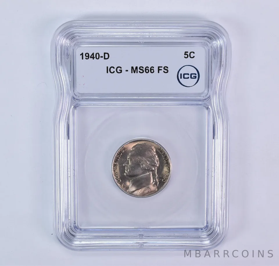 1940-D Jefferson Nickel MS66 FS ICG