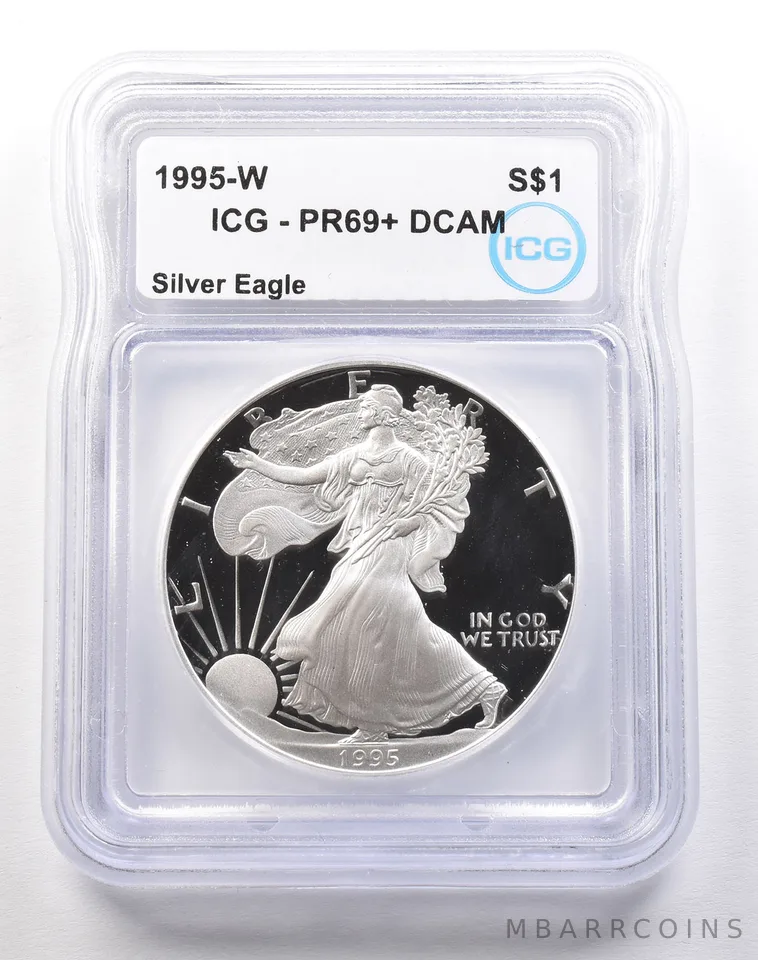 1995-W American Silver Eagle PR69+ DCAM ICG PLUS GRADE - Almost 70 a1805