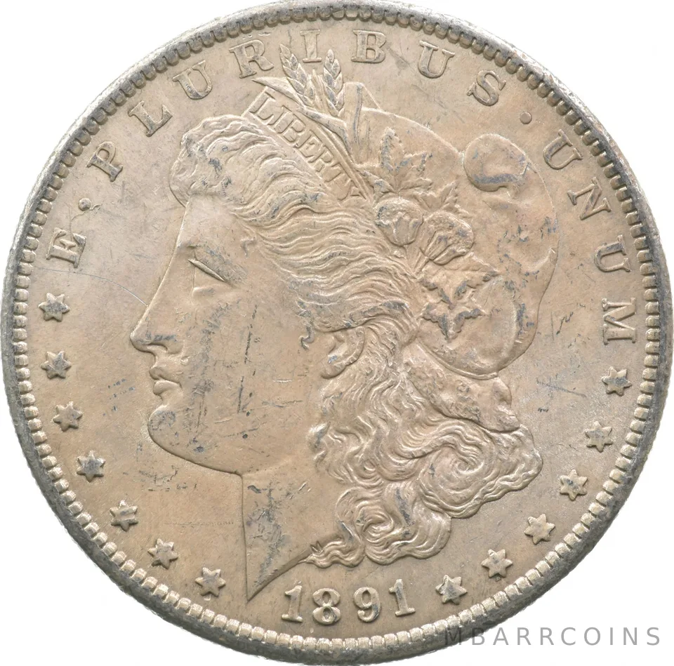 1891-S Morgan Silver Dollar a2143