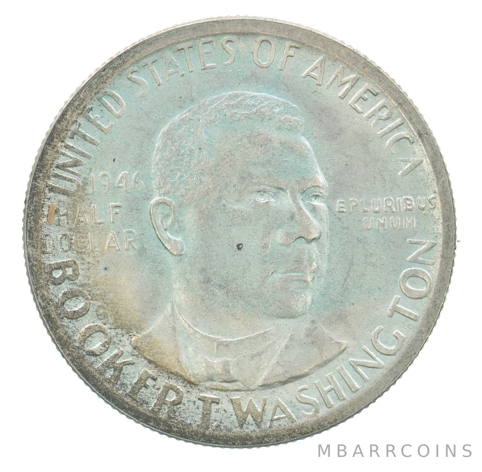 1946 Booker T Washington Commemorative Half Dollar Beautiful Tone *0205