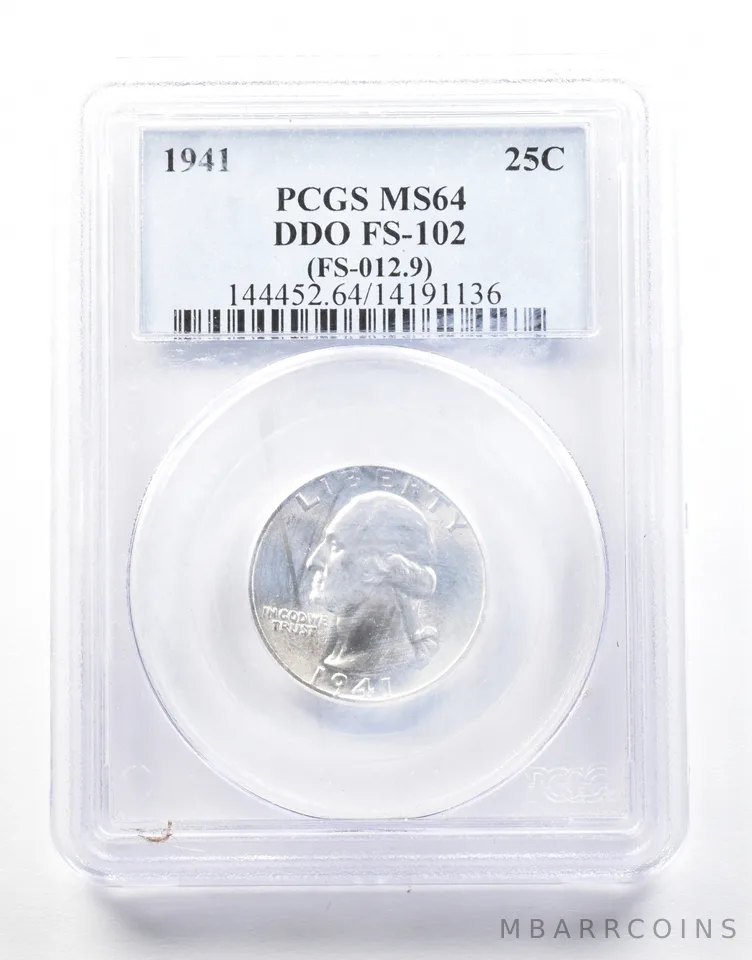 1941 Washington Quarter DDO FS-102 (FS-012.9) MS64 PCGS *2146