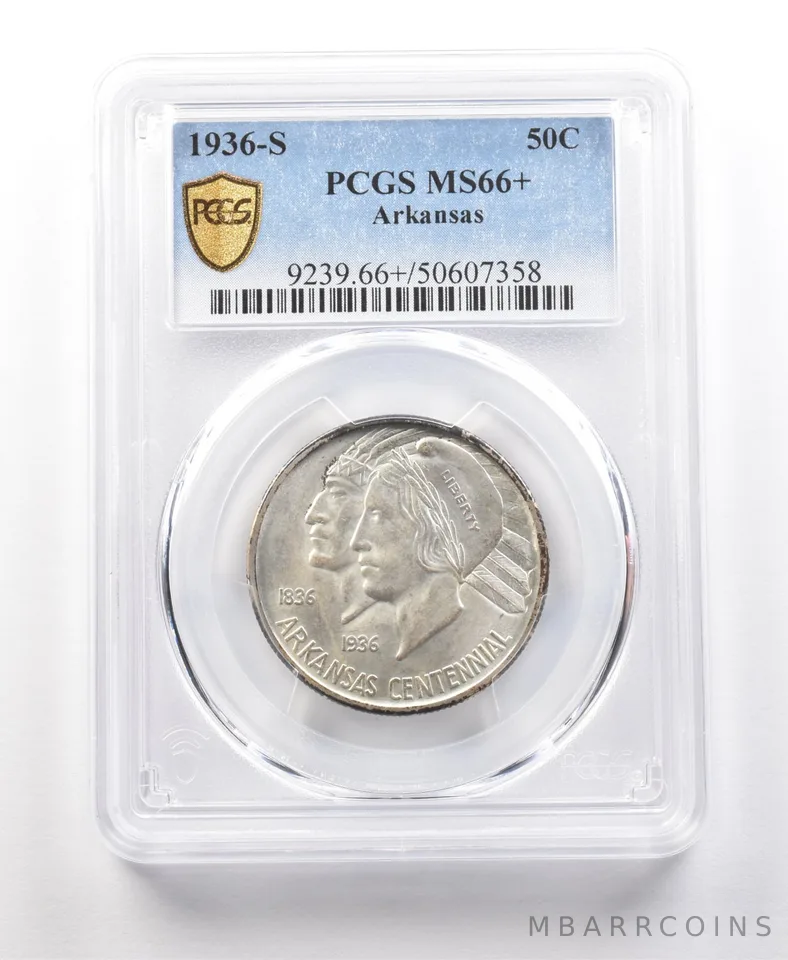 1936-S Arkansas Commemorative Half Dollar MS66+ PCGS PQ *1130