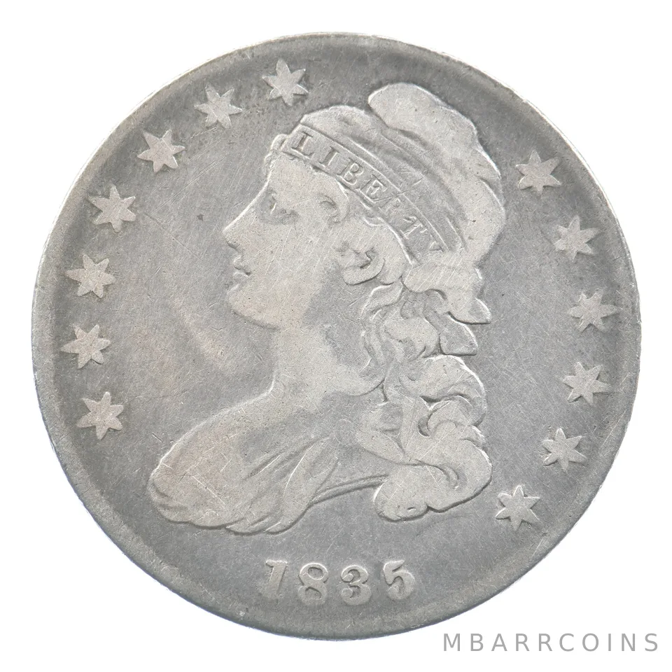 1835 Capped Bust Half Dollar O-109 R2 a5048
