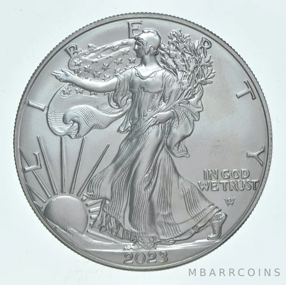 2023 Unc American Silver Eagle 1 Troy Oz .999 Fine Silver