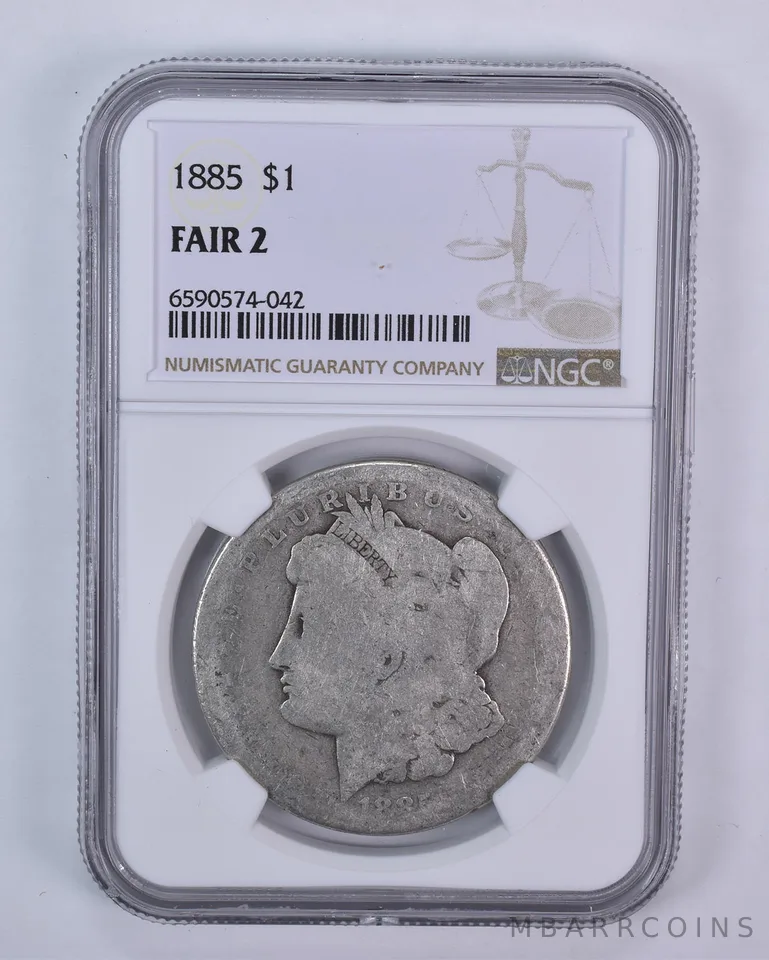 1885 Morgan Silver Dollar Fair 2 NGC Lowball