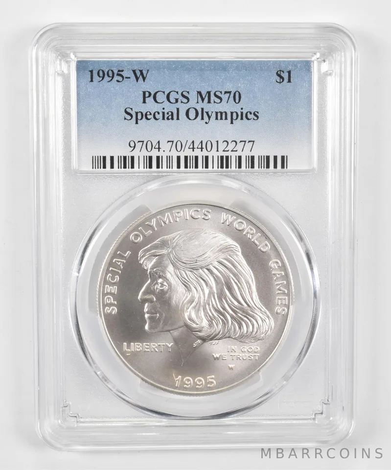 1995-W Commemorative Dollar Special Olympics MS70 PCGS Blue Label