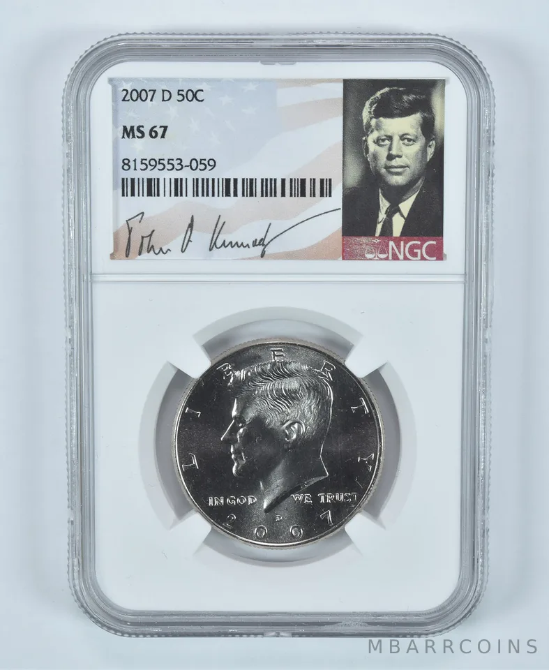 2007-D Kennedy Half Dollar MS67 NGC Special Label