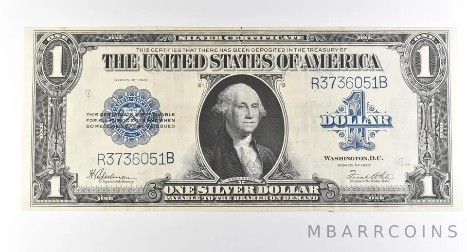 1923 $1 Silver Certificate Large Note Blue Seal *2994