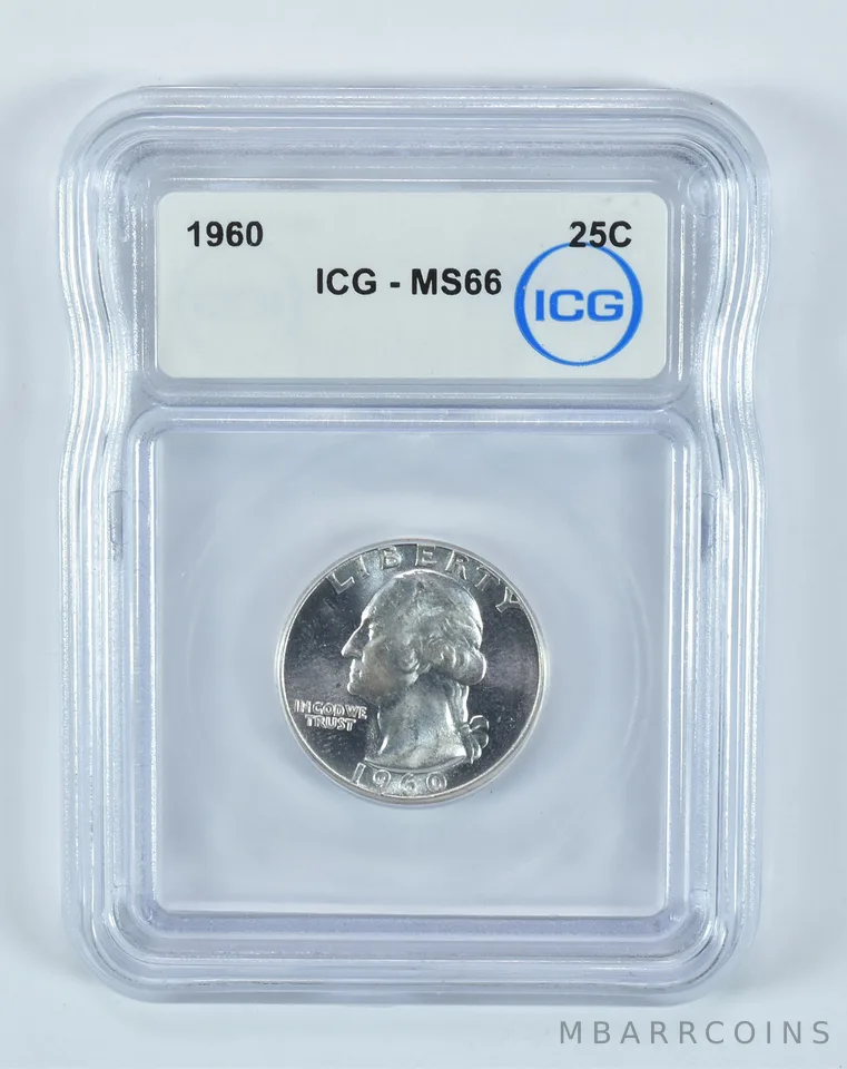 1960 Washington Quarter MS66 ICG