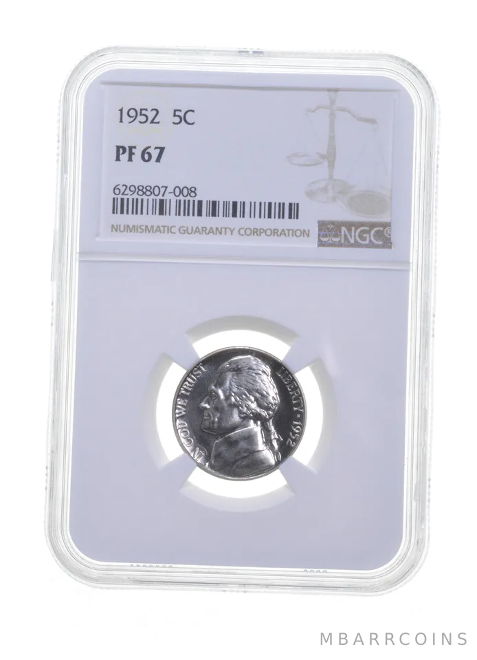 PF67 1952 Jefferson Nickel - Graded NGC *6095