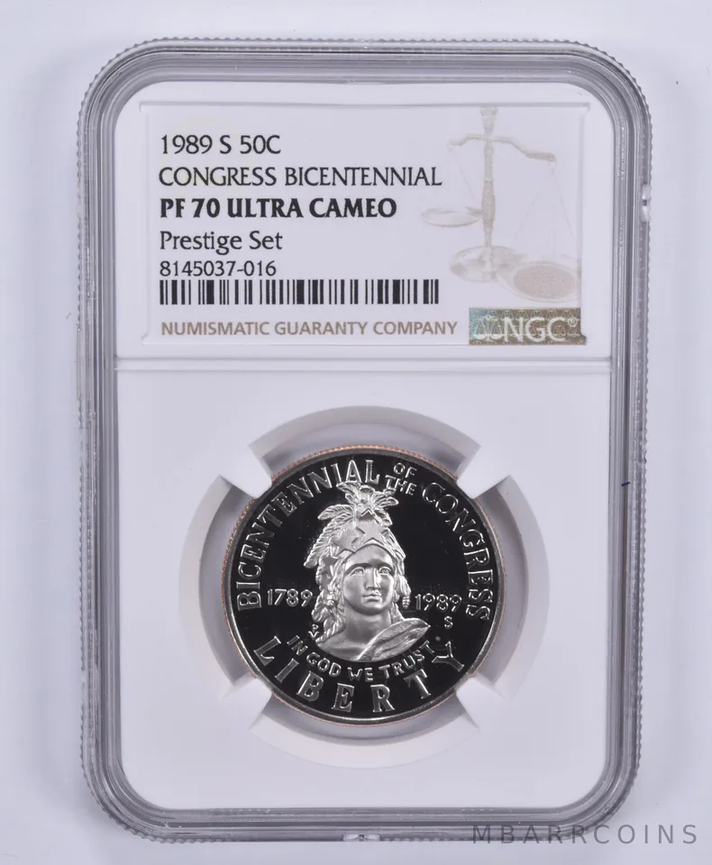 1989-S Congress Commemorative Half Dollar Prestige Set PF70 NGC