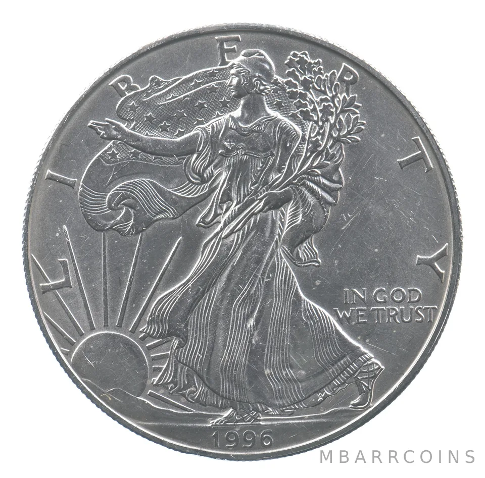 Rarest 1996 American Silver Eagle - Key Date - Rare LOW MINTAGE *704