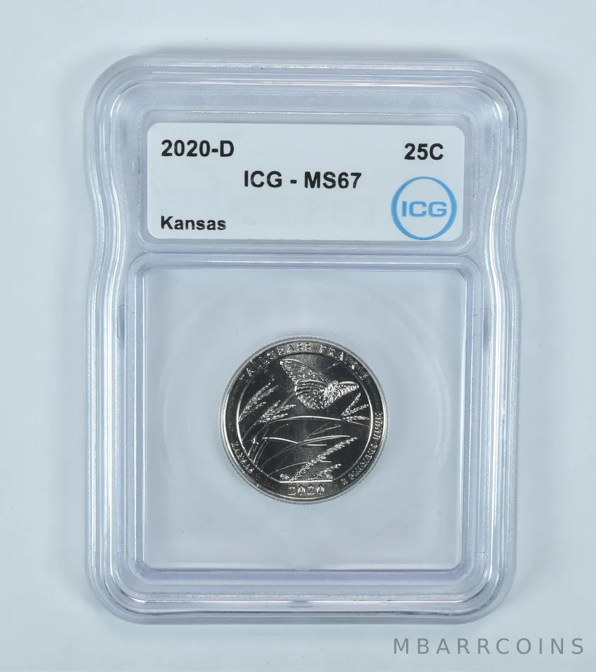 2020-D Washington Quarter ATB Tallgrass Prairie MS67 ICG
