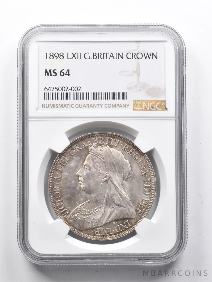 MS64 1898 LXII Great Britain Crown NGC *1485