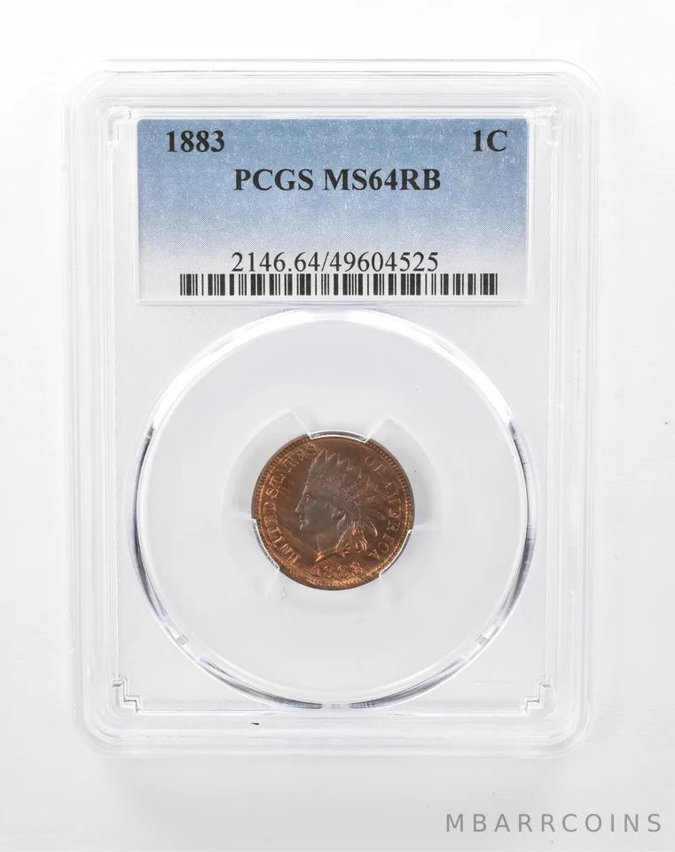 1883 Indian Head Cent MS64 RB PCGS Beautiful Tone *0821