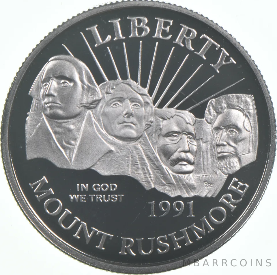 1991-S Mount Rushmore Bicentennial Proof Commemorative Half Dollar