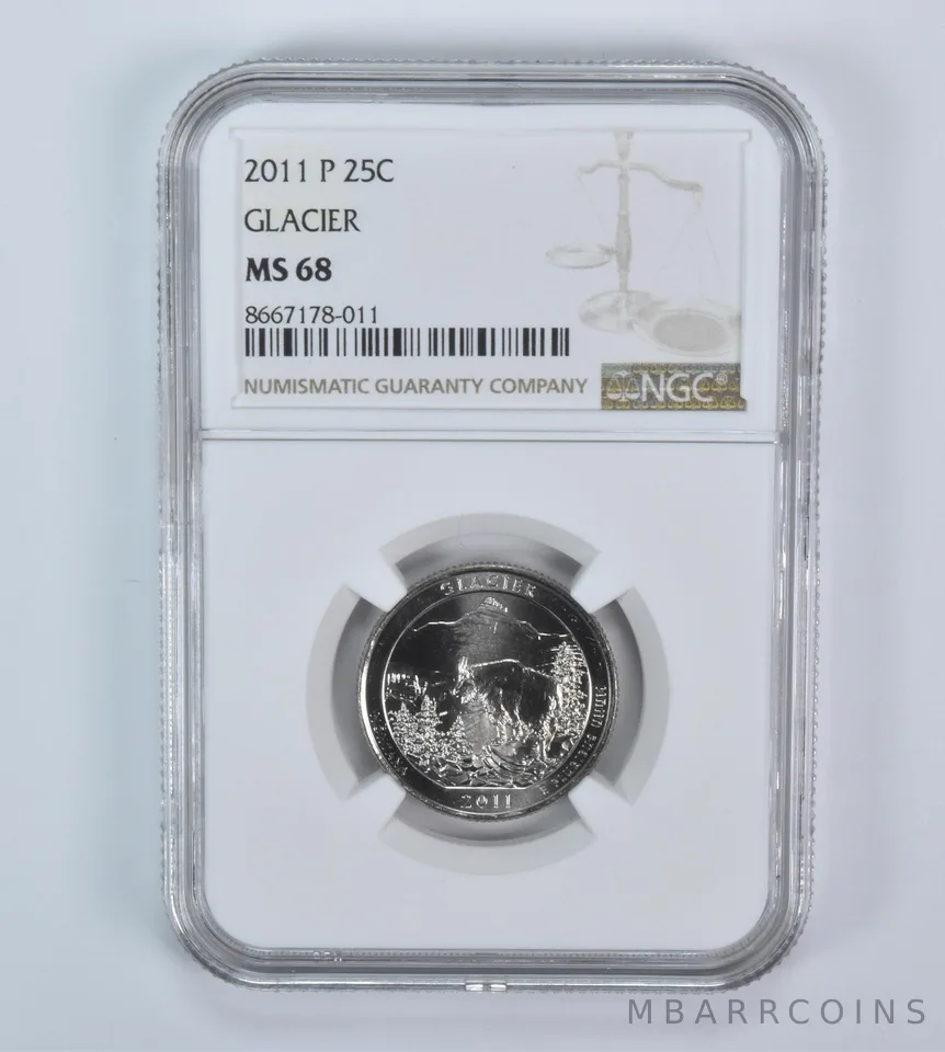 2011-P Washington Quarter ATB Glacier MS68 NGC