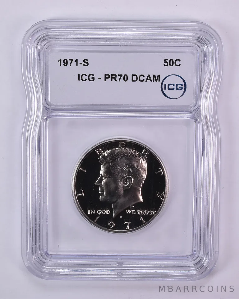 1971-S Kennedy Half Dollar PR70 DCAM ICG