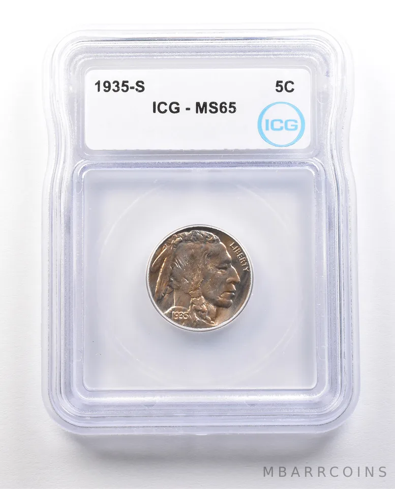 1935-S Indian Head Buffalo Nickel MS65 ICG *1388