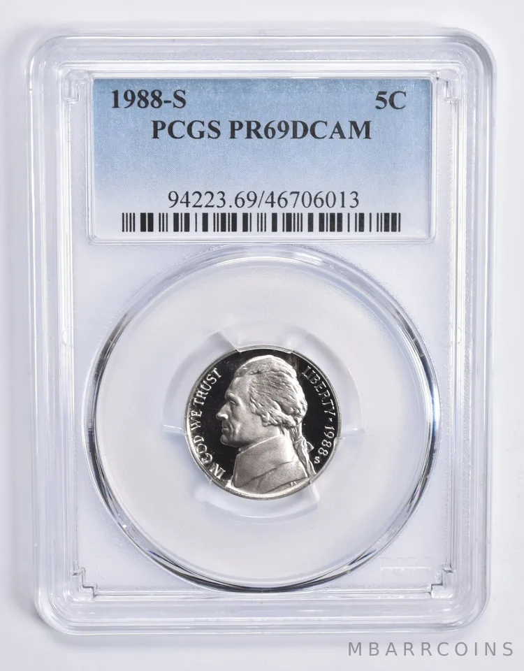 1988-S Jefferson Nickel PR69 DCAM PCGS Blue Lbl