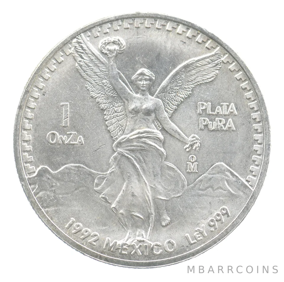 1992 Mo Mexico 1 Onza Silver Libertad a3605