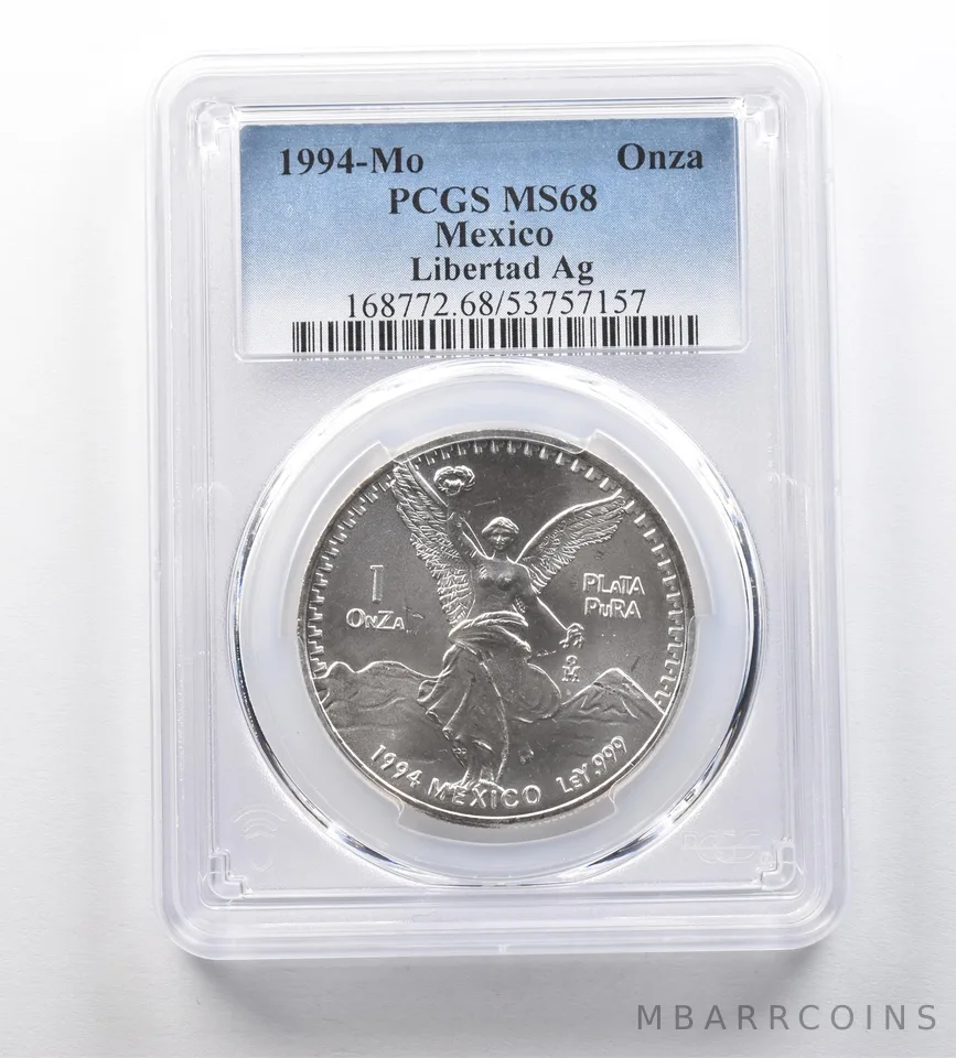 1994 Mo Mexico 1 Onza Silver Libertad MS68 PCGS *1013