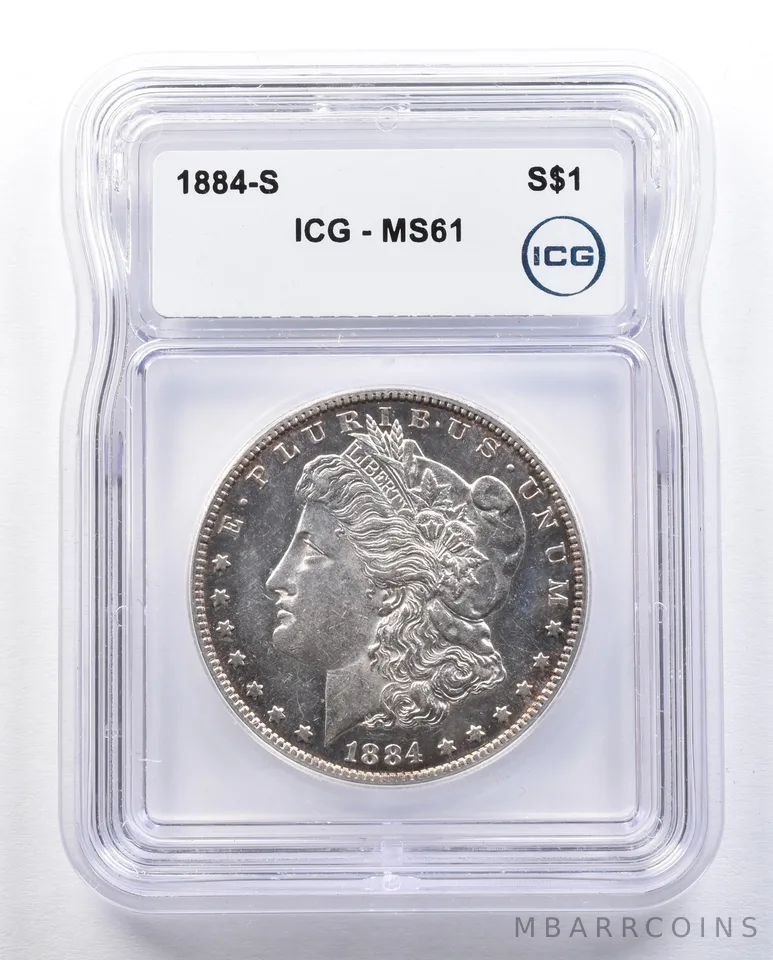 1884-S Morgan Silver Dollar MS61 ICG *1980