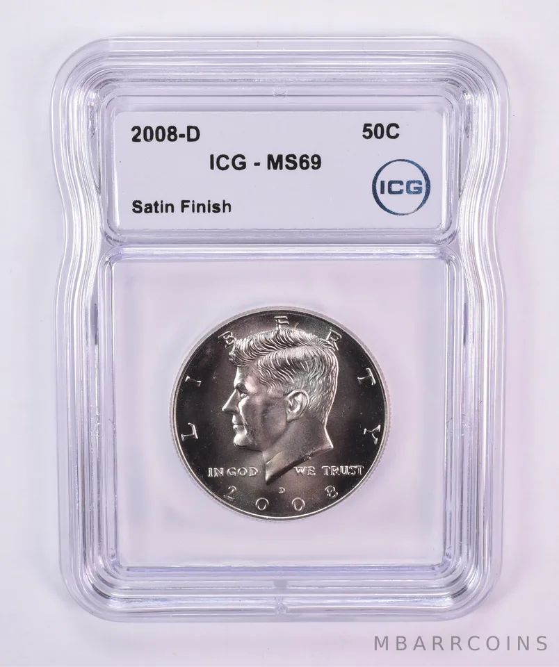 2008-D Kennedy Half Dollar Satin Finish MS69 ICG