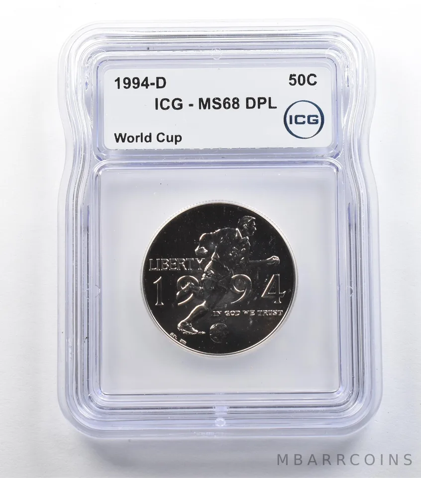1994-D World Cup Commemorative Half Dollar MS68 DPL ICG *5424