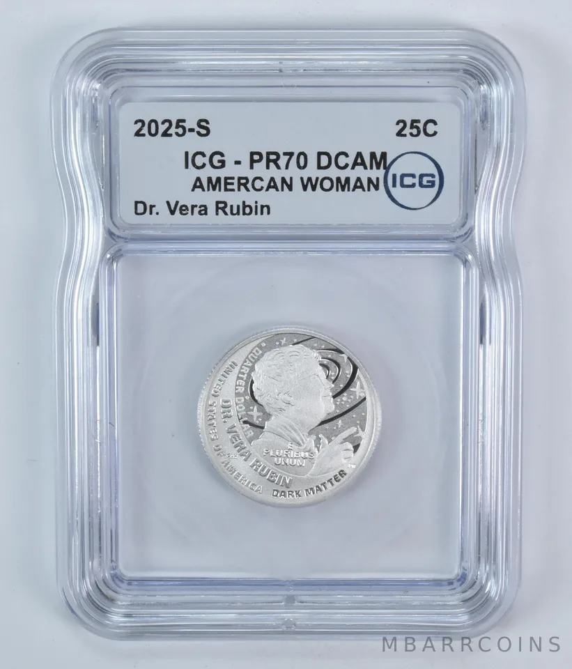 2025-S American Women Quarter Dr Vera Rubin Silver PR70 DCAM ICG