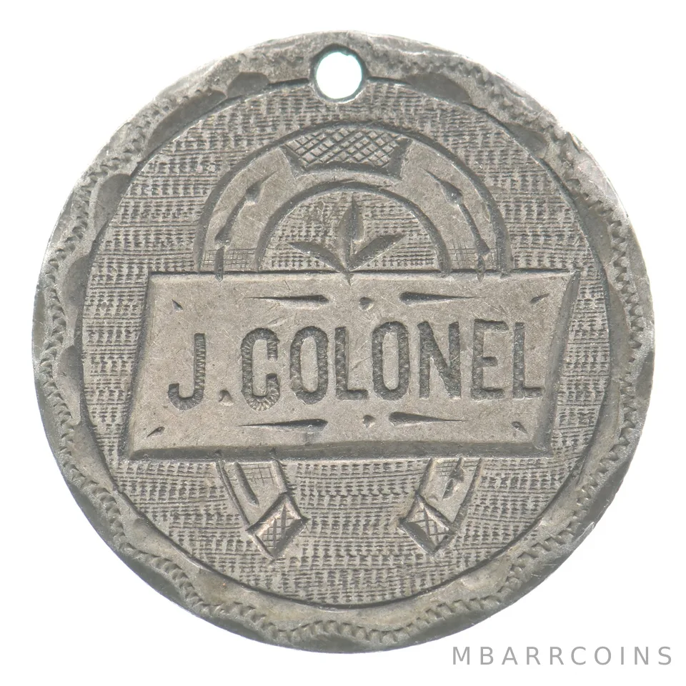 1875 Seated Liberty Dime Love Token Victorian J Colonel *5512