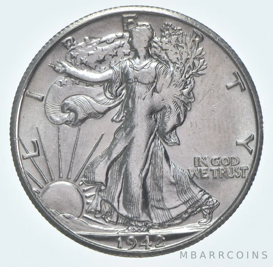 CHAU 1942-S Walking Liberty Half Dollar Choice AU 90% Silver (1pc)