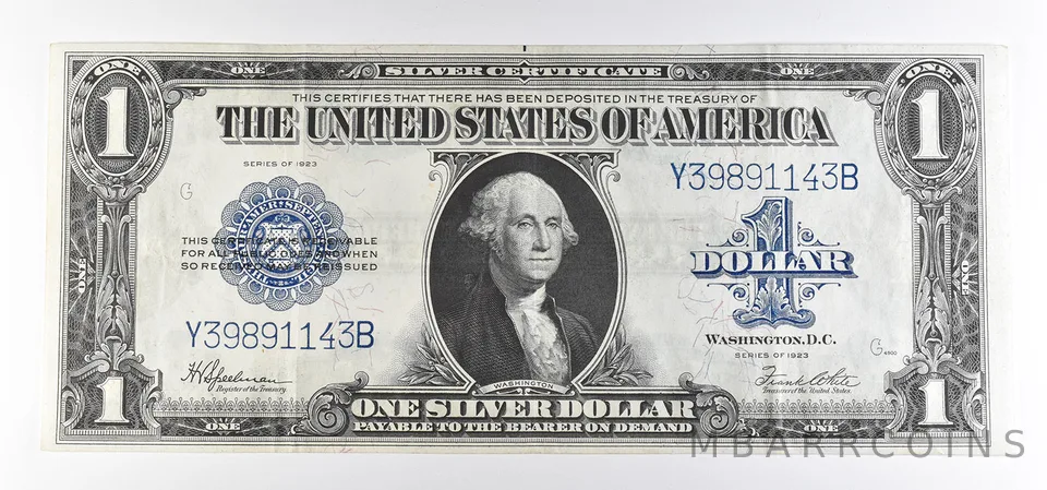 1923 $1 Silver Certificate Large Note Blue Seal FR#237 *0830