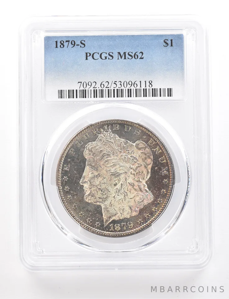 1879-S Morgan Silver Dollar MS62 PCGS Beautiful Tone *3434