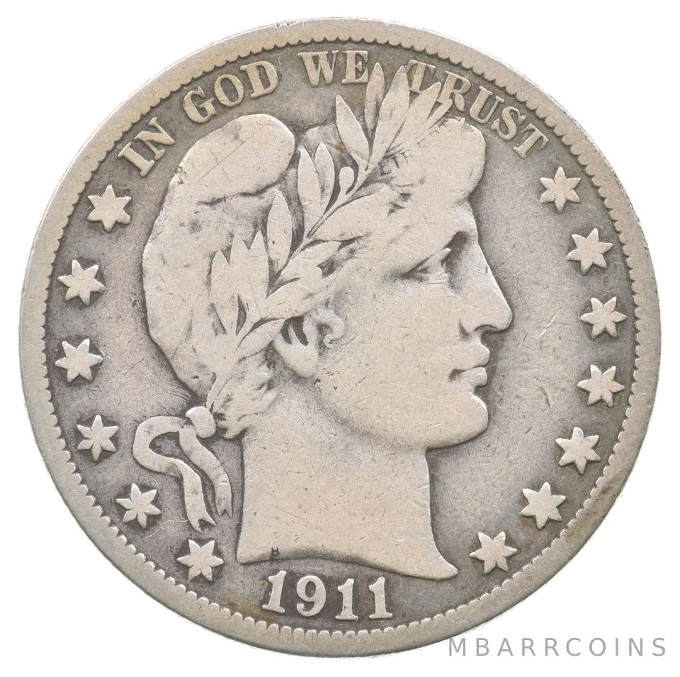 1911-S Barber Half Dollar *7082