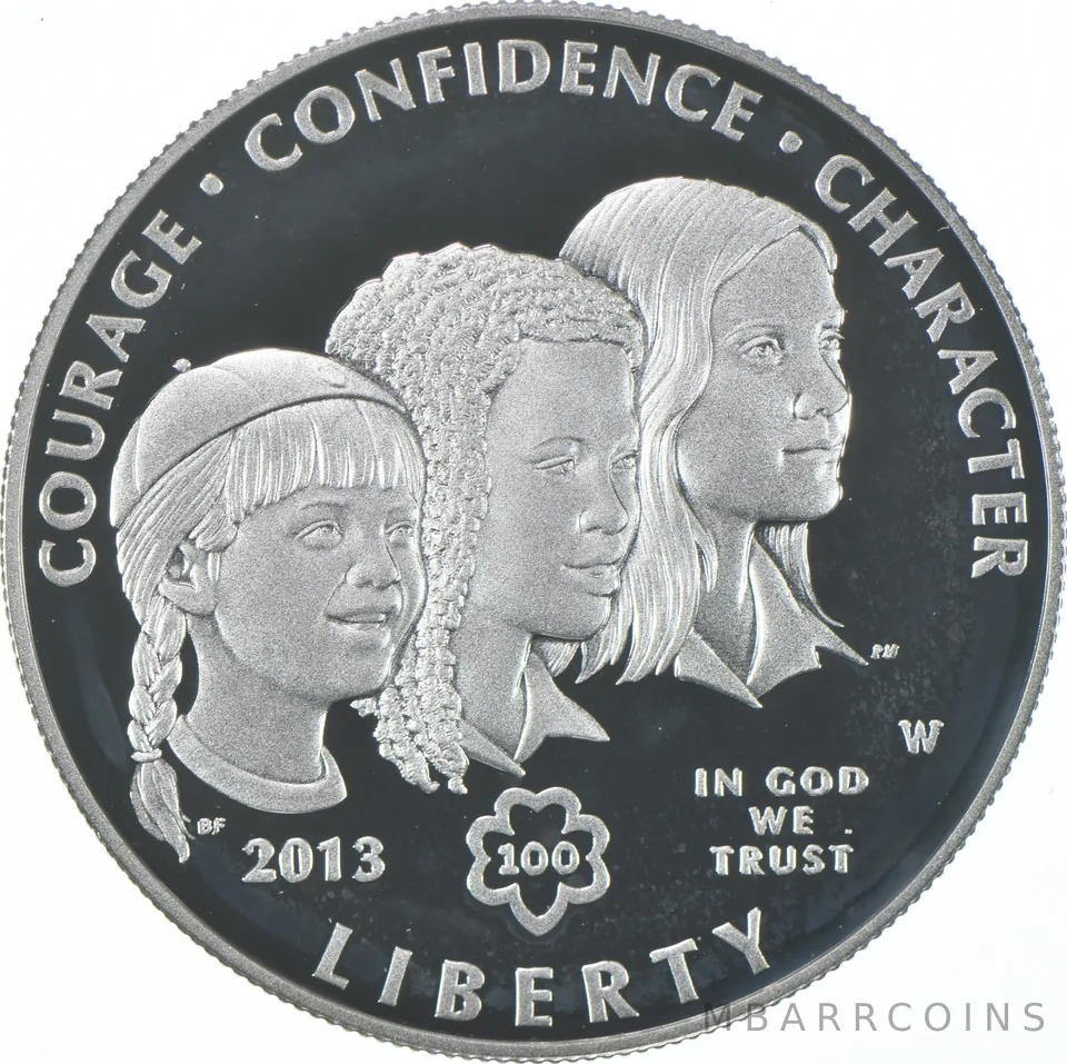 2013-W Proof Girl Scouts Commemorative Silver Dollar $1