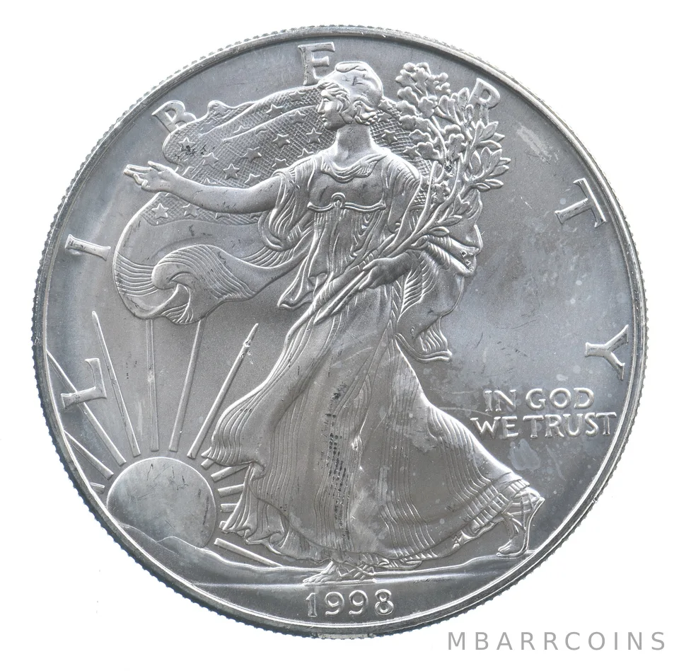Better Date 1998 American Silver Eagle 1 Troy Oz .999 Fine Silver *654
