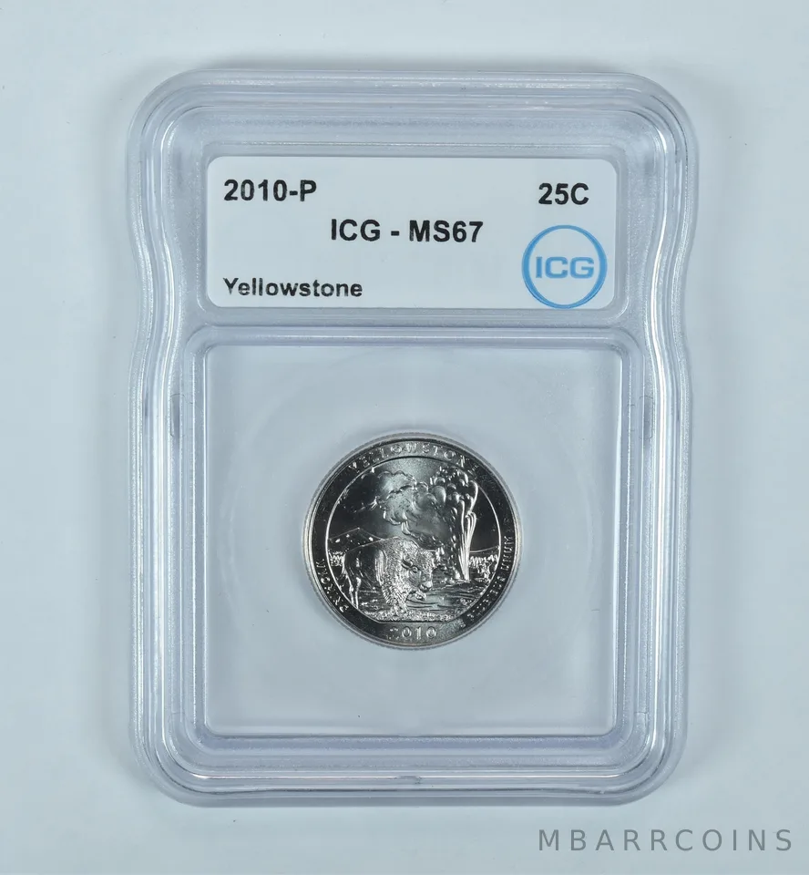 2010-P Washington Quarter ATB Yellowstone MS67 ICG