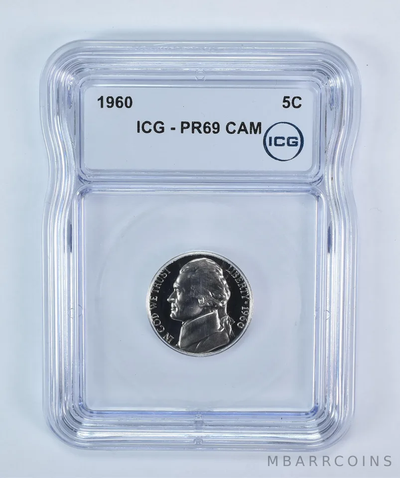 1960 Jefferson Nickel PR69 CAM ICG