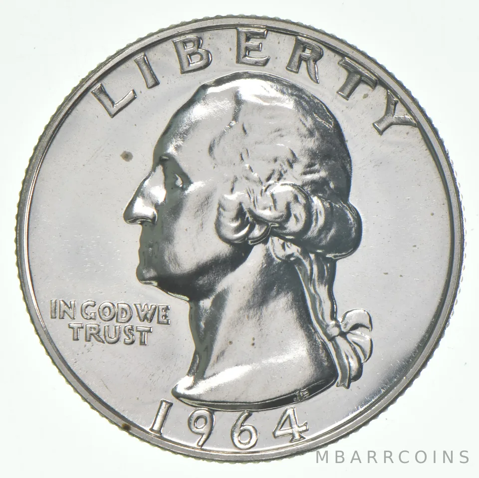 1964 Proof Washington Quarter 90% Silver