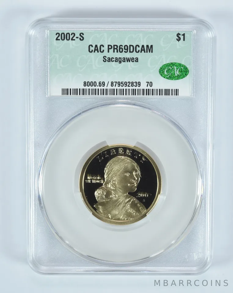 2002-S Sacagawea $1 PR69 DCAM CAC CACg