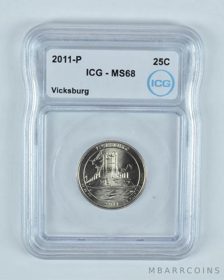 2011-P Washington Quarter ATB Vicksburg MS68 ICG
