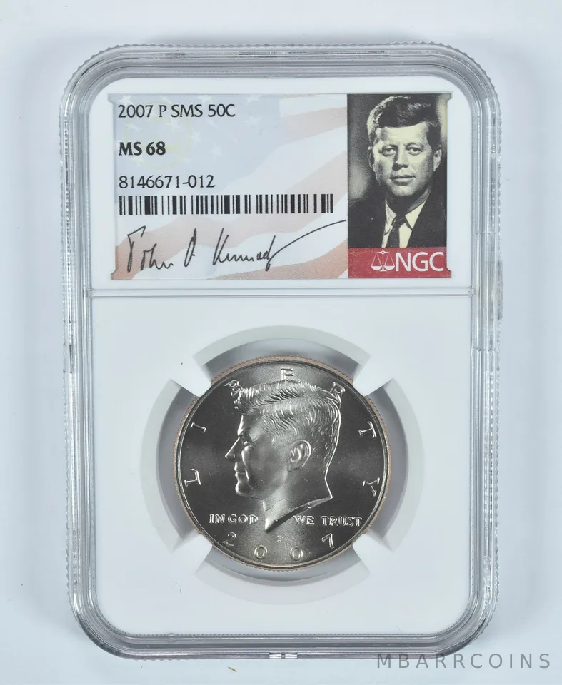 2007-P Kennedy Half Dollar SMS MS68 NGC Special Label