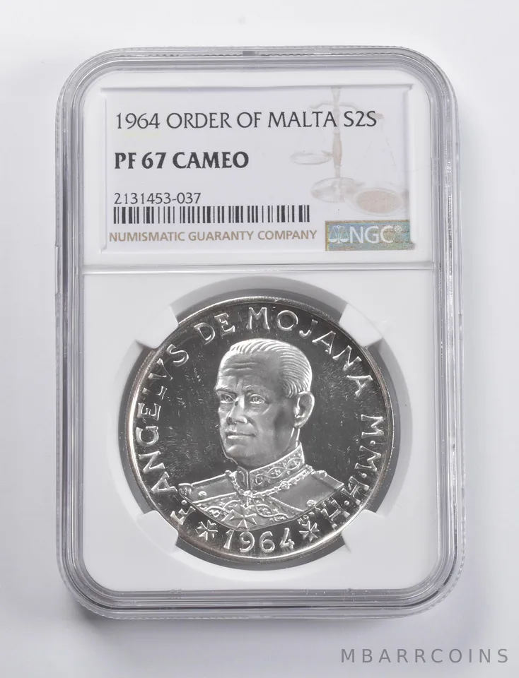 PF67 CAM 1964 Order Of Malta 2 Silver Scudi NGC *4806